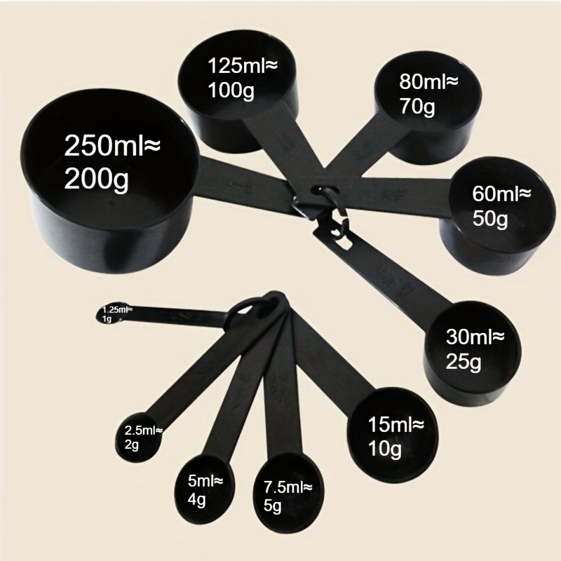 Set 10 Cuillères Doseuses & Tasses à Mesurer « MesuraSet » – Graduations ml, tsp & cup — default (2/4)