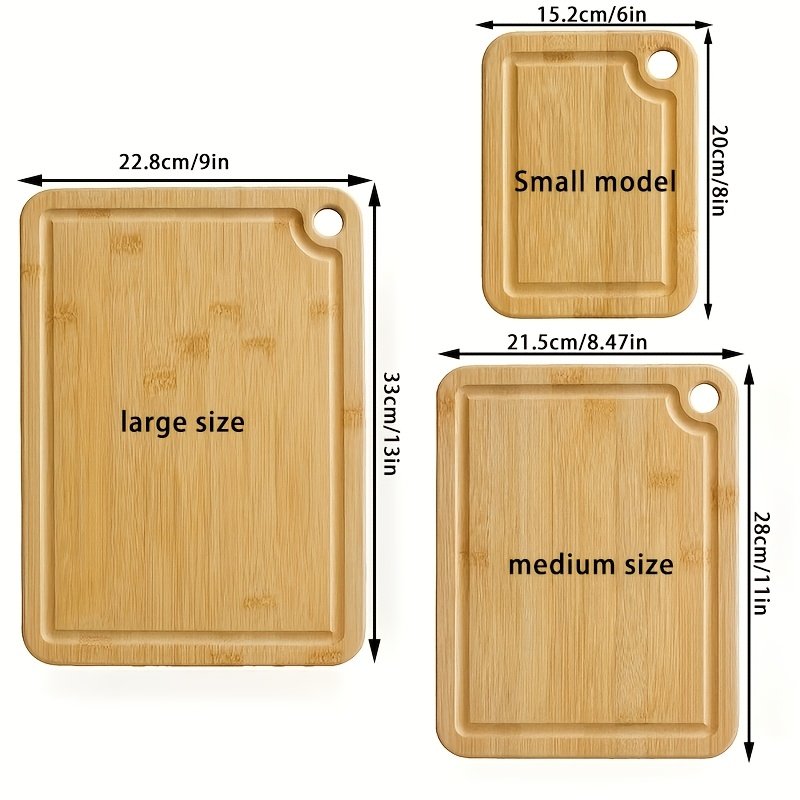 Set 3 Planches à Découper Bambou « BambuTrio » – Épaisses & Multi-Usages — default (4/5)