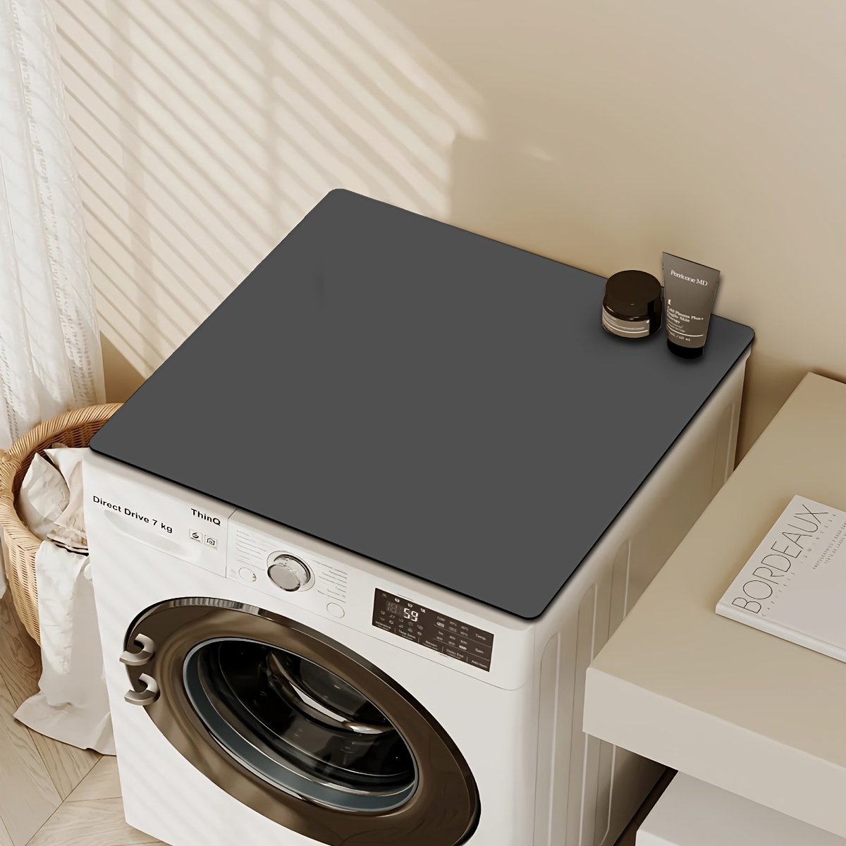 Tapis de Protection « Protecto » – Dessus Lave-Linge, Sèche-Linge & Frigo — Gris foncé (8/9)