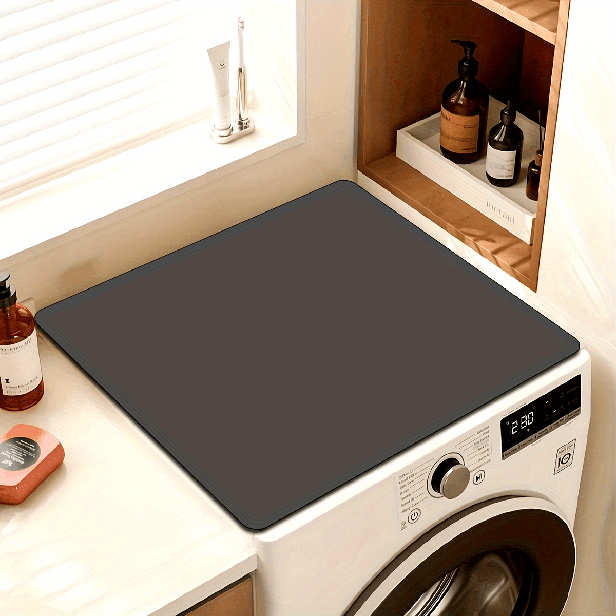 Protective Top Mat "Protecto" – Washer, Dryer & Fridge Cover — Dark grey