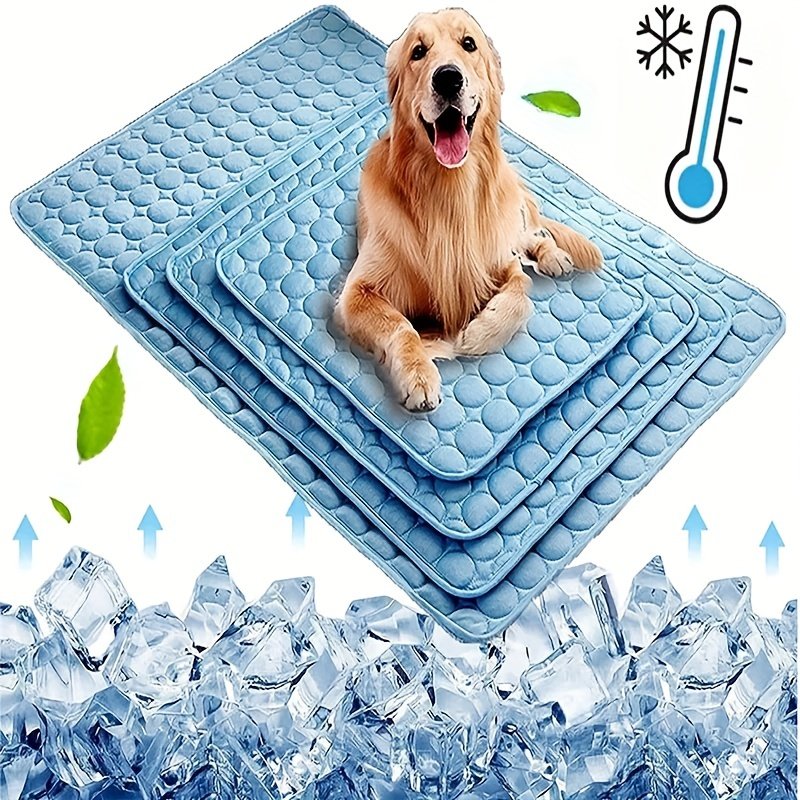 Tapis Rafraîchissant Chien & Chat « FreshPaws » – Respirant, Lavable en Machine — Bleu clair (6/9)