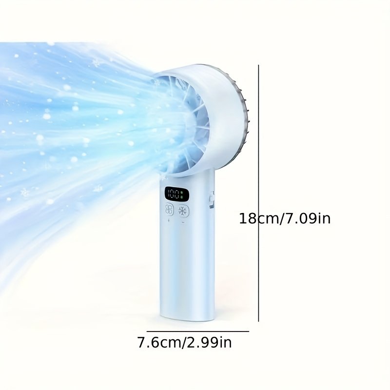 Ventilateur de Poche « PowerWind 5200 » – 3-en-1, Écran LED, 100 Vitesses — Noir (2/9)
