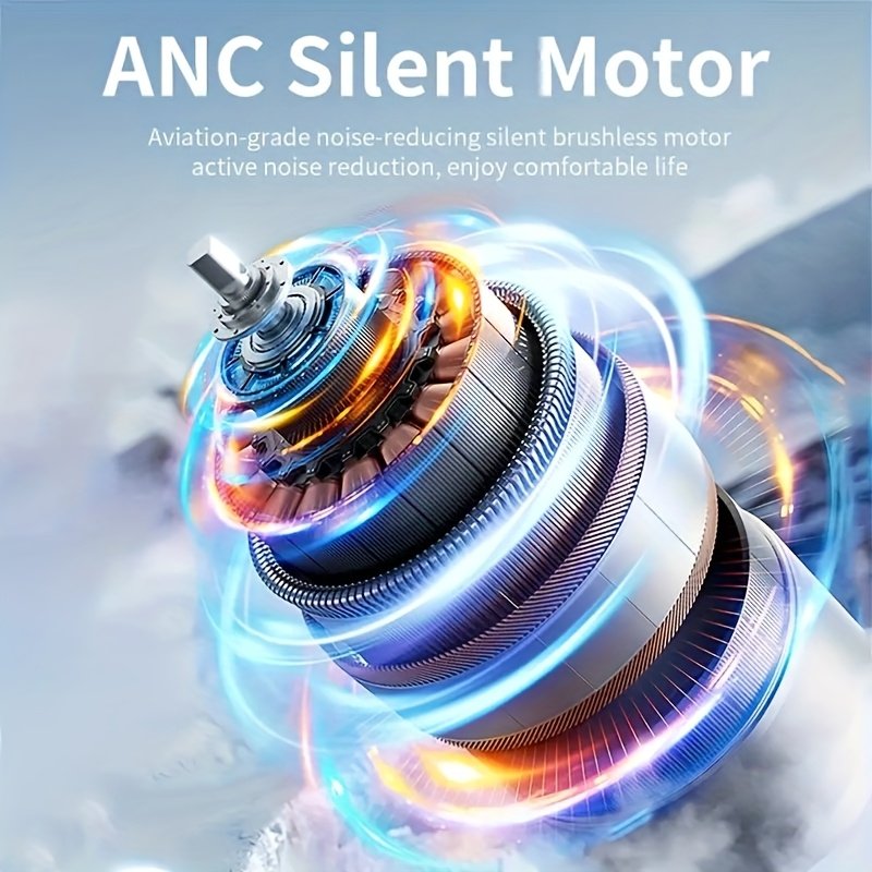 Ventilateur de Poche « PowerWind 5200 » – 3-en-1, Écran LED, 100 Vitesses — Noir (7/9)