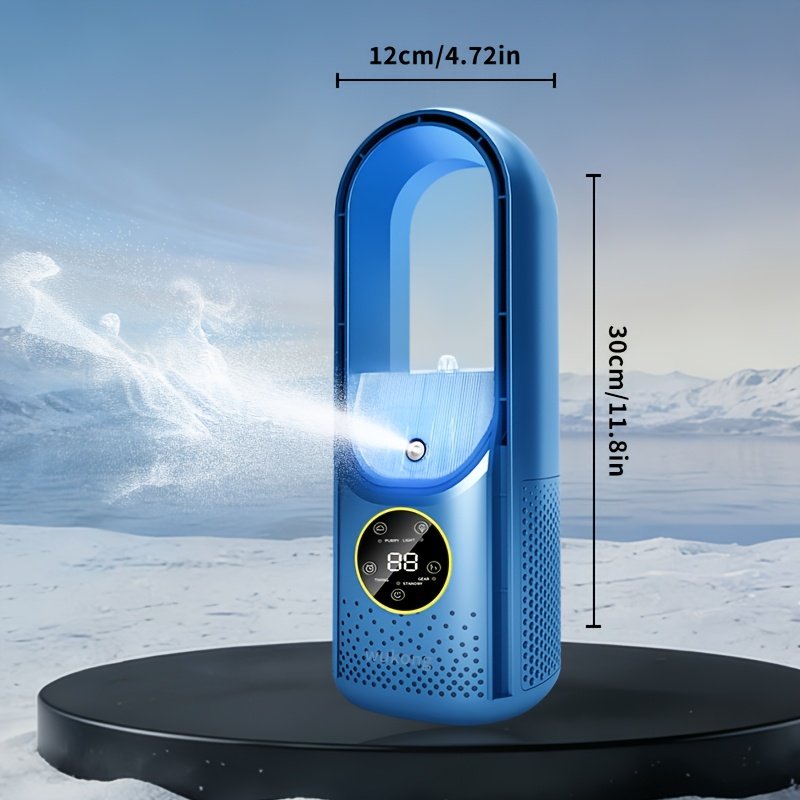 Ventilateur Sans Pales « PureBreeze » – 6 Vitesses, Minuterie 1-6 h — Blanc (8/9)