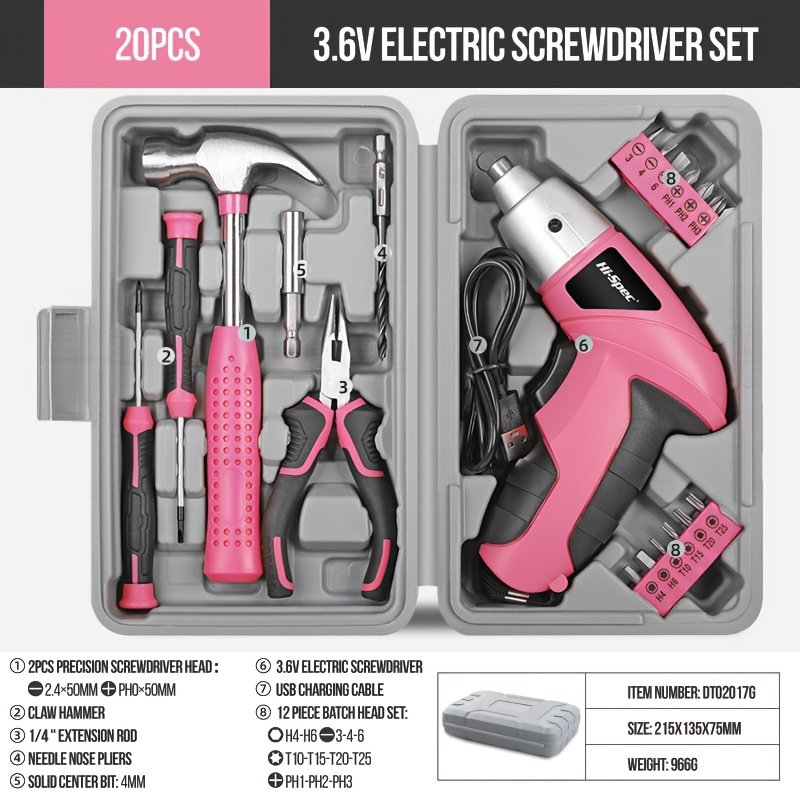 Visseuse Électrique « TwistBox » – Coffret d'Embouts Complet, Sans Fil 3,6 V — default (3/11)